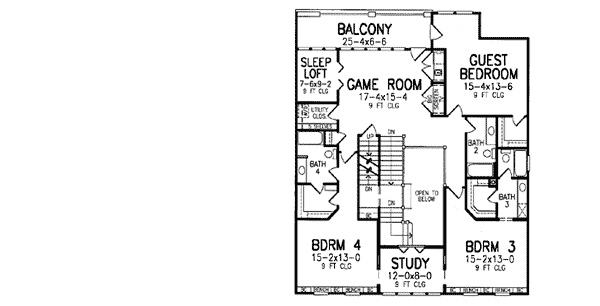 Plan 5496LK: Impressive 2-Story Craftsman House Plan - Floor Plan - 2nd Floor - Craftsman, Northwest