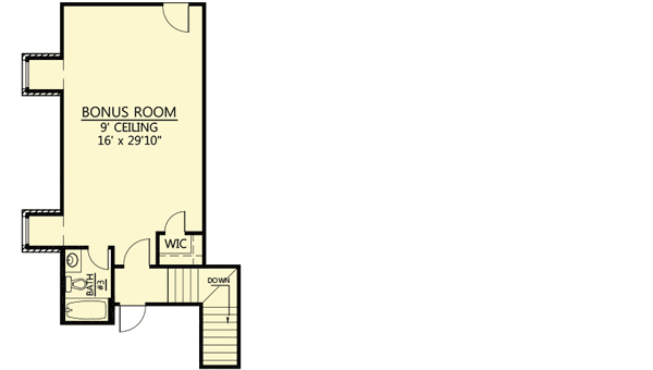 Plan 56383SM: Acadian House Plan With Entertaining Back Porch  - 2966 Sq Ft - Floor Plan - Bonus - Acadian, European, French Country, Louisiana-Style