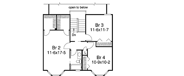 Plan 57032HA: Dramatic Interior - Floor Plan - 2nd Floor - Country