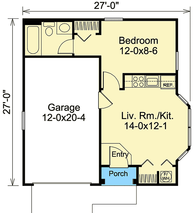 Plan 57164HA: Comfortable And Cozy Cottage House Plan - Floor Plan - Main Level - Cottage, Country, Vacation