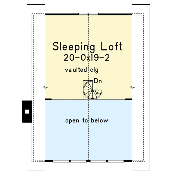 Plan 57194HA: Cozy Vacation Retreat - Floor Plan - 2nd Floor - Cottage