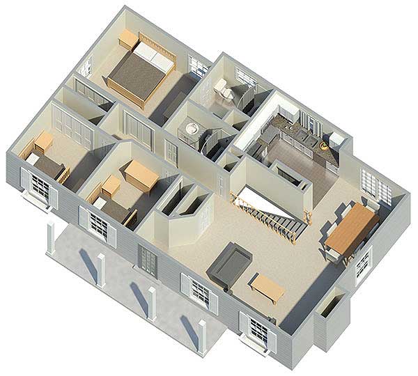 Plan 5722HA: Enchanting Country Cottage - Floor Plan - Main Level - Cottage, Country