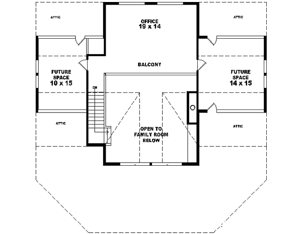 Plan 58412SV: Loft Office - Floor Plan - 2nd Floor - Mountain, Vacation