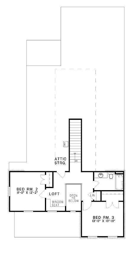 Plan 59103ND: Traditional Plan with Historical Southern Style - Floor Plan - 2nd Floor - Southern, Traditional