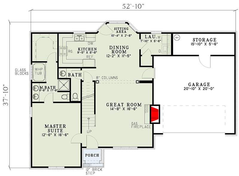 Plan 59114ND: Comforts of Home with Bonus Above Garage - 1697 Sq Ft - Floor Plan - Main Level - Traditional