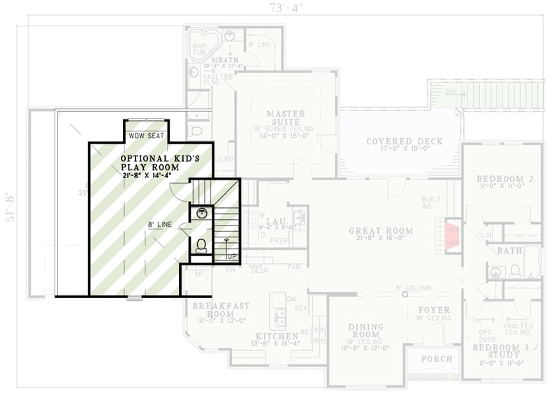 Plan 59132ND: French Traditional Home - Floor Plan - Bonus Above - Traditional