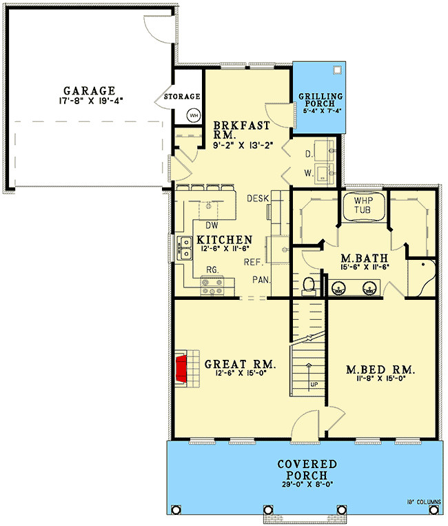 Plan 5920ND: Grilling Porch - Floor Plan - Main Level - Traditional