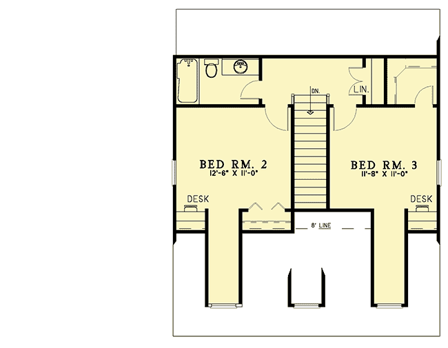Plan 5920ND: Grilling Porch - Floor Plan - 2nd Floor - Traditional