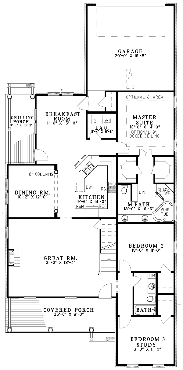 Plan 59250ND: Home of Yesterday Revisited - Floor Plan - Main Level - Country, Traditional