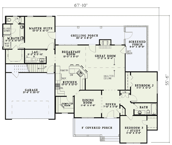 Plan 5932ND: Outdoor Dining And Relaxation - Floor Plan - Main Level - Country