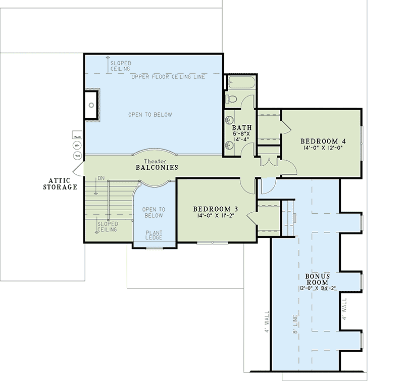 Plan 59378ND: Numerous Amenities in an Expansive Home - Floor Plan - 2nd Floor - Craftsman, Traditional