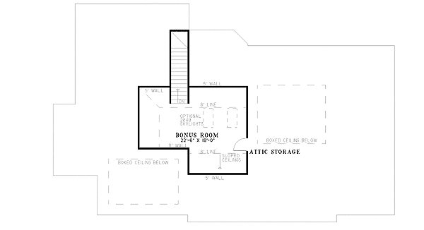 Plan 59389ND: French Classic - Floor Plan - 2nd Floor - Traditional