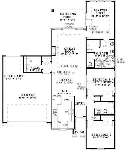 Plan 5941ND: Compact and Charming - Floor Plan - Main Level - Traditional