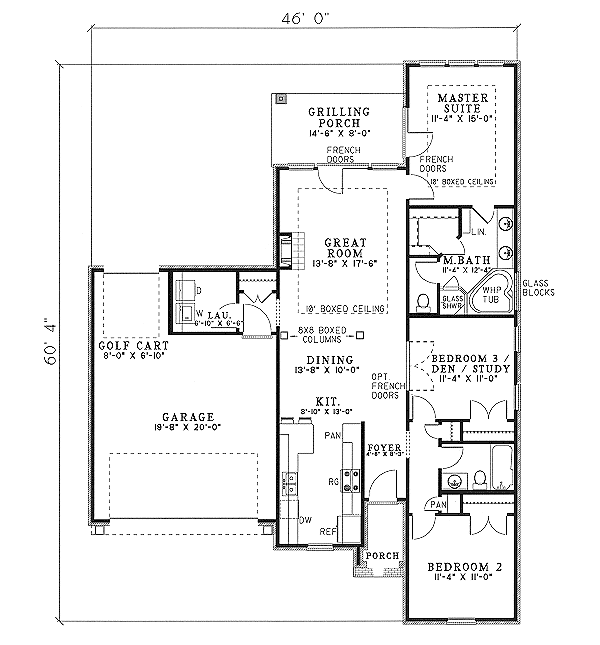 Plan 59439ND: Feeling of Openness - Floor Plan - Main Level - Traditional