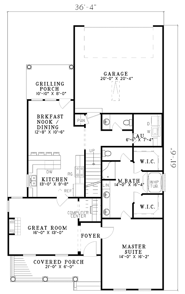 Plan 59486ND: 3-Bed House Plan with Stacked Porches in Front - 1870 Sq Ft - Floor Plan - Main Level - Country, Southern