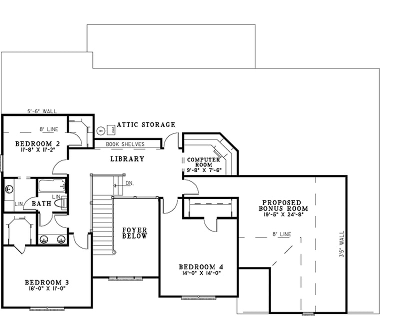 Plan 59544ND: Luxury and Elegance - Floor Plan - 2nd Floor - Traditional