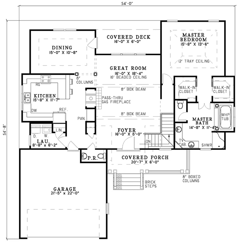 Plan 59545ND: Family-Friendly Design with Safe Room - Floor Plan - Main Floor - Country, Ranch