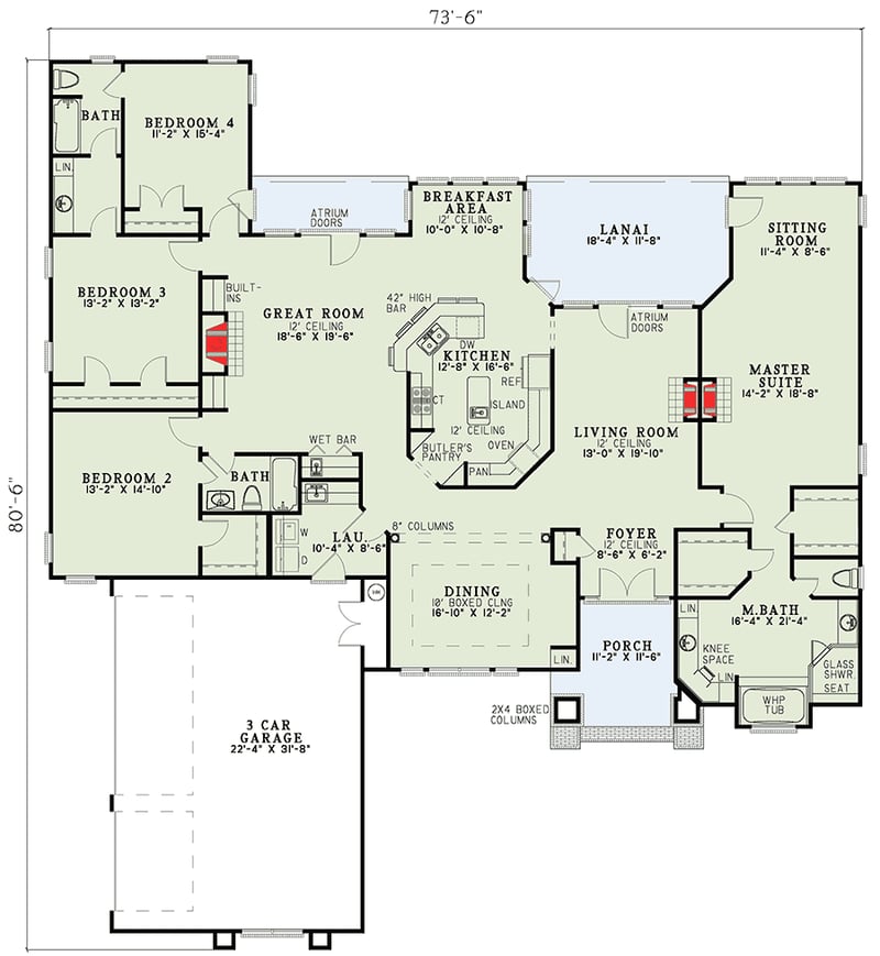 Plan 5968ND: Excellent Open Floor Plan - Floor Plan - Main Level - Traditional