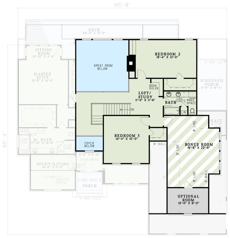 Plan 5969ND: Split-Bedroom Home Plan - 3108 Sq Ft - Floor Plan - 2nd Floor - Traditional