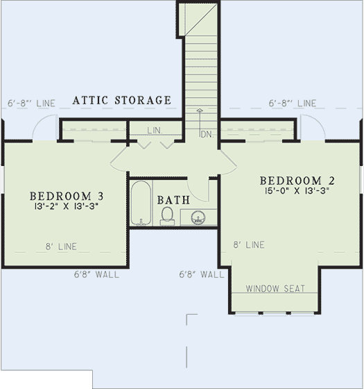 Plan 59767ND: Craftsman Cottage Built for Entertaining - 1654 Sq Ft - Floor Plan - 2nd Floor - Cottage, Country, Craftsman, Mountain, Rustic, Vacation