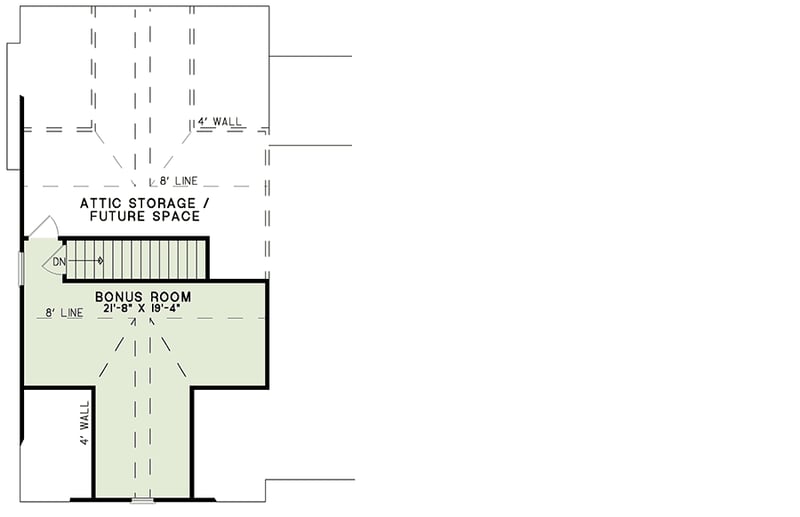 Plan 5987ND: One Story House Plan with Private Master Suite - Floor Plan - Bonus Over Garage - Country, Ranch