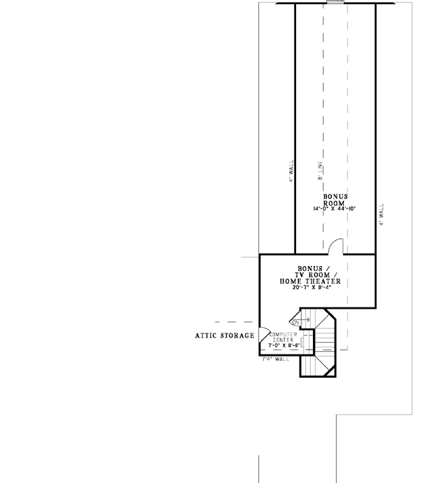 Plan 59890ND: Elegant Fireplace and High Ceilings - Floor Plan - 2nd Floor - Traditional