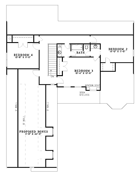 Plan 5990ND: Easy Living - Floor Plan - 2nd Floor - Traditional