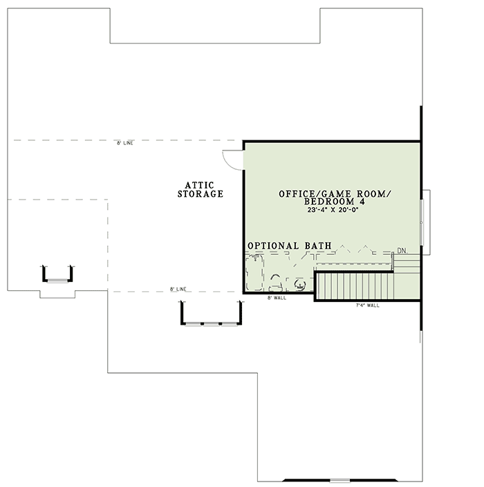 Plan 5991ND: Attractive Split-Bedroom Design - Floor Plan - 2nd Floor - Country, Traditional