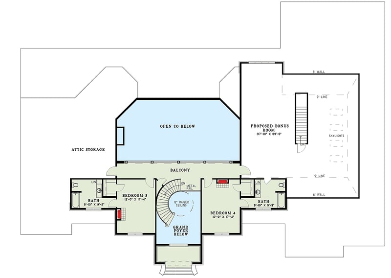 Plan 5993ND: Exquisite Design - Floor Plan - 2nd Floor - Traditional