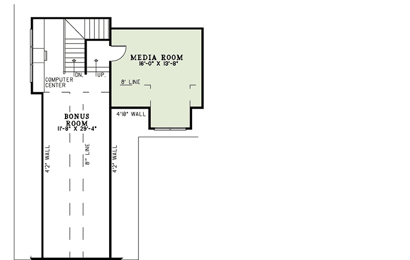 Plan 59980ND: Loaded Lower Level with Second Kitchen and Home Theater - Floor Plan - Bonus - Craftsman, Rustic, Vacation
