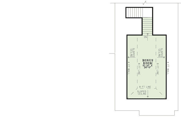 Plan 60630ND: Home Plan With Castle-Like Turret - Floor Plan - Bonus - European, Traditional