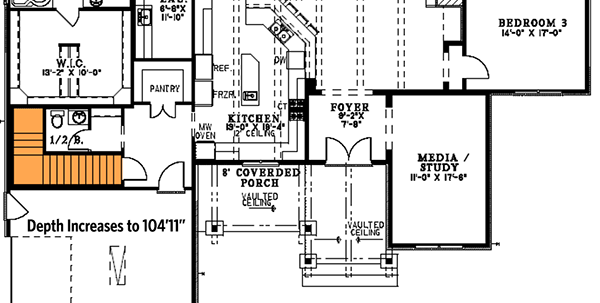Plan 60671ND: Rustic Mountain Home Plan - Floor Plan - Basement Stairs - Craftsman, Mountain, Northwest, Rustic