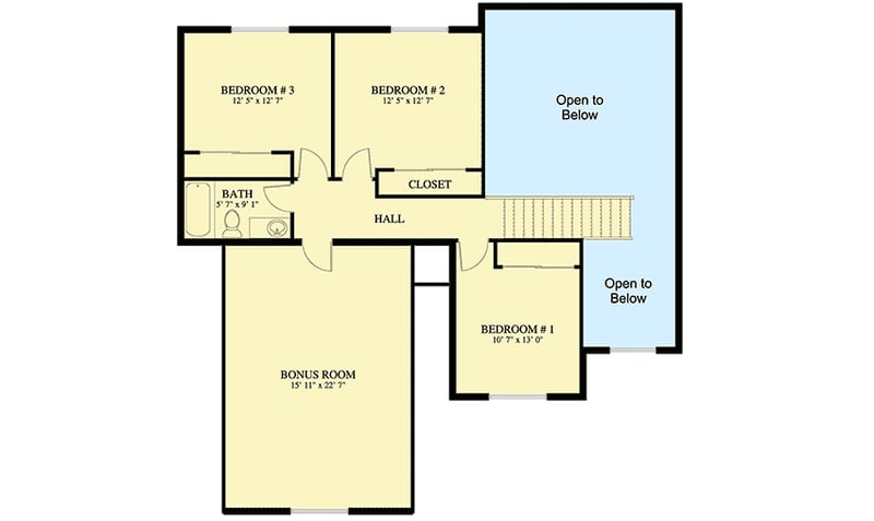 Plan 61216UT: Traditional Home with Two-Story Great Room - Floor Plan - 2nd Floor - Traditional