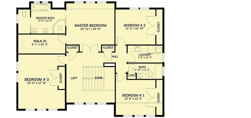 Plan 61228UT: Marvelous In-Law Possibilities - Floor Plan - 2nd Floor - Traditional