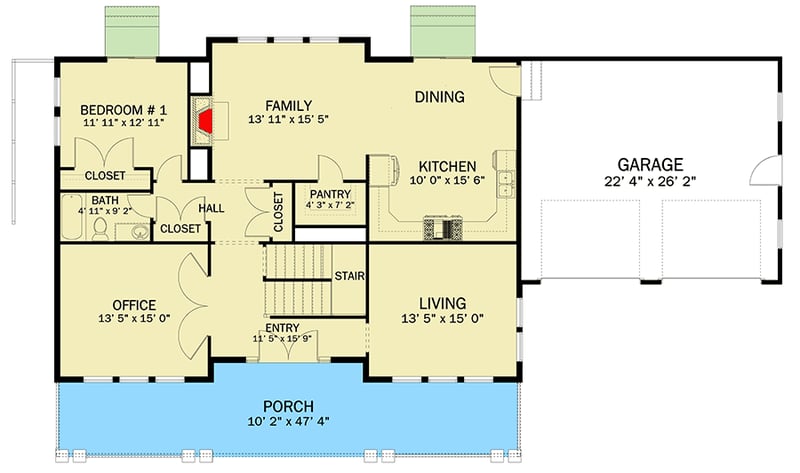 Plan 61228UT: Marvelous In-Law Possibilities - Floor Plan - Main Level - Traditional