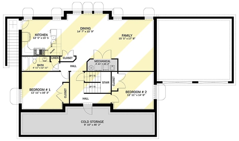 Plan 61228UT: Marvelous In-Law Possibilities - Floor Plan - Optional Lower Level - Traditional