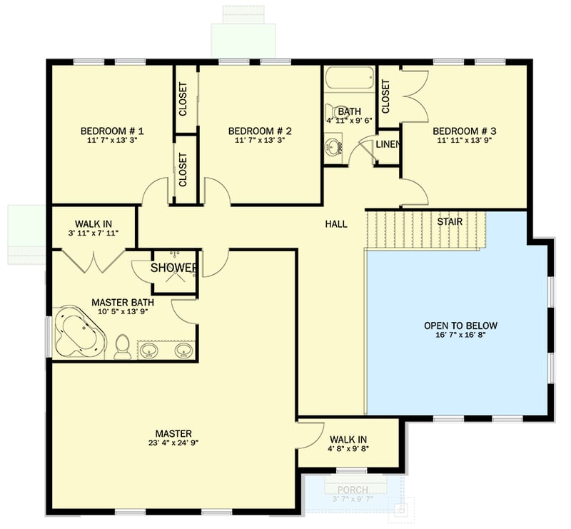 Plan 61250UT: Two-Story Traditional Home Plan with Optional Lower Level - Floor Plan - 2nd Floor - Traditional