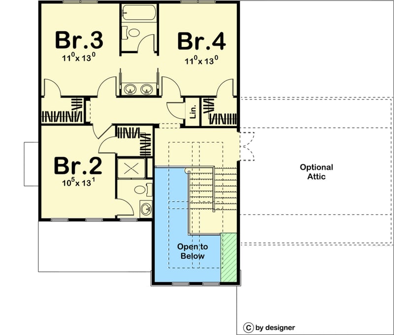 Plan 62507DJ: Cleverly Designed European Home Plan - Floor Plan - 2nd Floor - European, Hill Country, Southern, Spanish