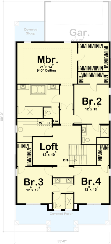 Plan 62560DJ: Northwest House Plan with Open Floor Plan - Floor Plan - 2nd Floor - Craftsman, Northwest
