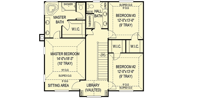 Plan 6540RF: Farmhouse with Nicely Detailed Wrap-Around Porch - Floor Plan - 2nd Floor - Country, Farmhouse