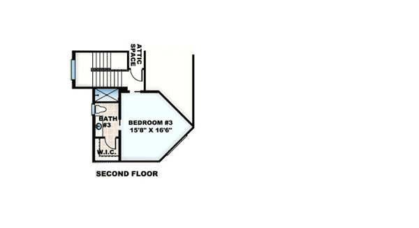 Plan 66095BW: Transoms Galore - Floor Plan - 2nd Floor - Florida-Style, Mediterranean