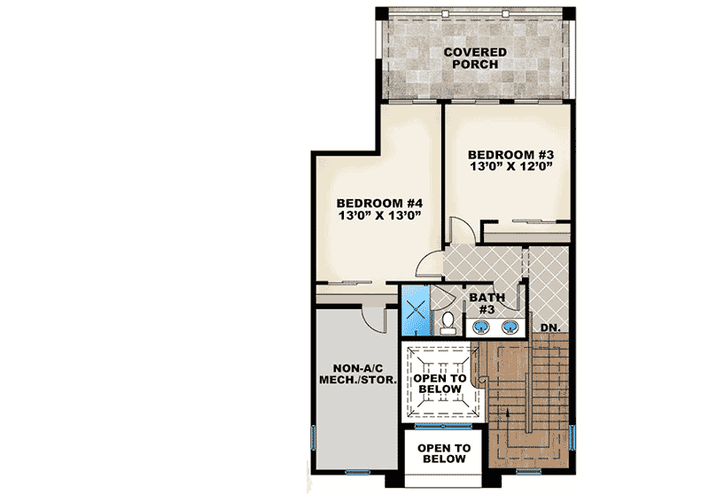 Plan 66344WE: Impressive Florida House Plan - Floor Plan - 2nd Floor - European, Florida-Style, Southern, Transitional