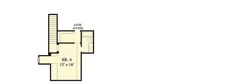 Plan 67045GL: 4-Bed House Plan with Wood and Stone Exterior Under 3900 Square Feet - Floor Plan - 2nd Floor - European, Traditional