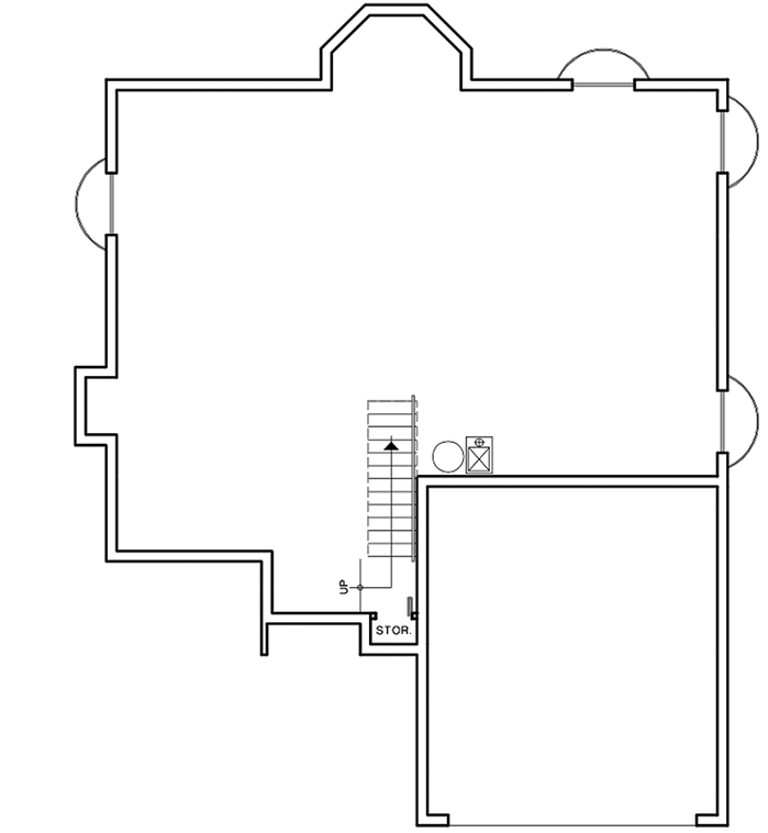 Plan 6824AM: Contemporary Home Designed for Narrow Lot - Floor Plan - Lower Level - Northwest, Traditional