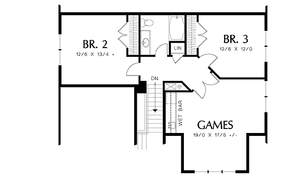 Plan 69008AM: Cottage Design with Large Living Space - Floor Plan - 2nd Floor - Cottage, Traditional