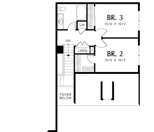 Plan 69028AM: Two-Story Cottage Plan - Floor Plan - 2nd Floor - Cottage, European