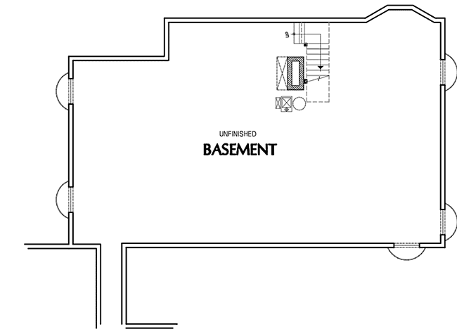 Plan 69036AM: Modern Farmhouse With Two Story Entry - 2923 Sq Ft - Floor Plan - Lower Level - Country, Farmhouse, Traditional