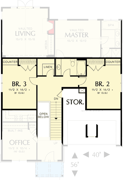 Plan 69053AM: Quaint And Functional Craftsman Home Plan - Floor Plan - 2nd Floor - Cottage, Country, Craftsman, Rustic, Traditional