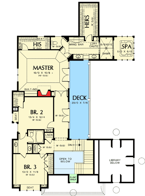 Plan 69094AM: Sophisticated French-Inspired Home Plan - Floor Plan - 2nd Floor - European, French Country