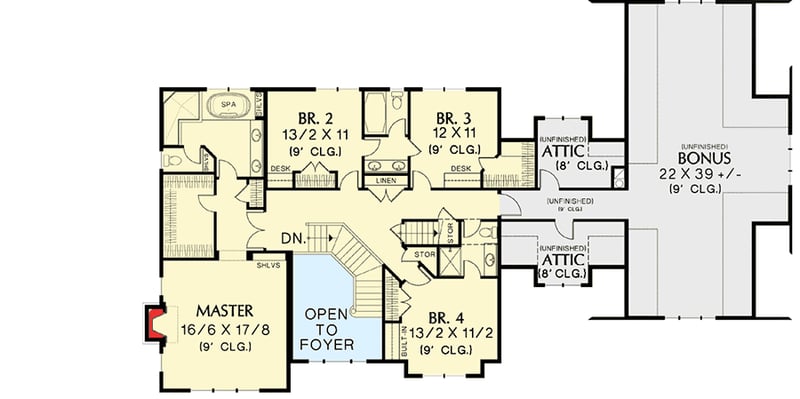 Plan 69100AM: Elegant Shingle Style Home Plan - Floor Plan - 2nd Floor - Craftsman, Northwest, Shingle